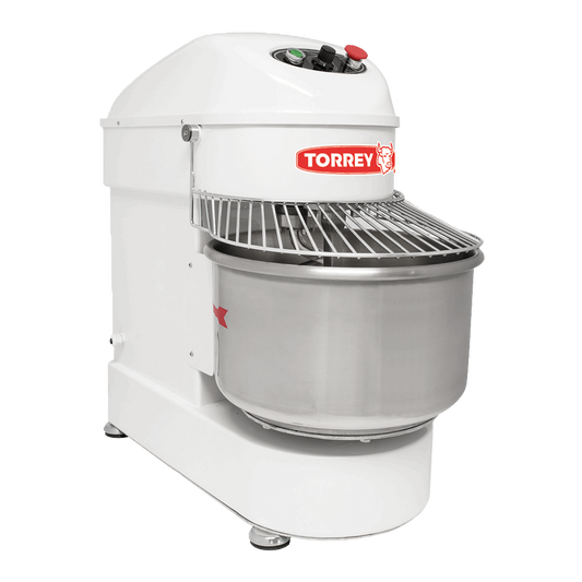 Tazón de acero inoxidable, 20 litros, Base de hierro vaciado, Transmisión de banda dentada, Timer programable