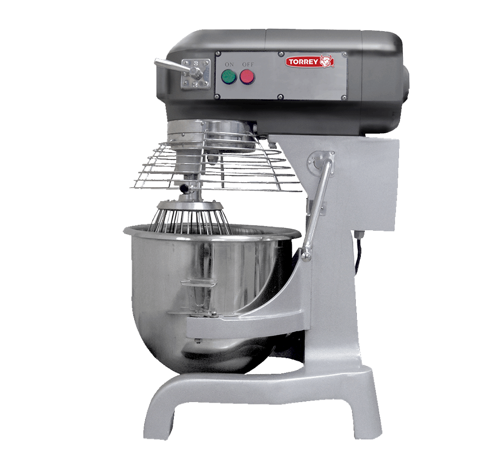 Batidora BTO-20 - Tazón de 20 litros. Capacidad de batido de 10 kg y 6 kg de amasado. Incluye globo, paleta y gancho, 3 velocidades de trabajo. 110 V.