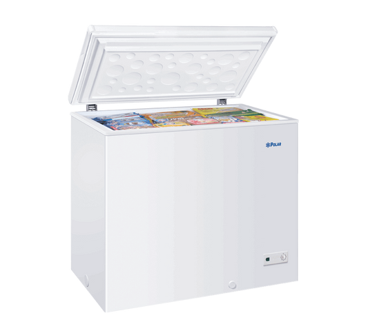 Congelador Horizontal POLAR CH-76A (7 Pies) - Congelador de 198 litros CH-7 Clasificación energética A+. Aluminio embozado para su fácil limpieza y alargar la vida de tus productos. Tapa de cofre sólida. 115 V~70 Hz.