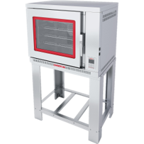HC-35-C-XL ECO, Horno Coriat de Convección a gas XL, con capacidad de 5 charolas de 65x45 cm, controlado por 1 termostato digital,  Fabricado totalmente en lámina de acero aluminizado, medidas exteriores totales:  Frente: 1.100 m Fondo: 0.990 m Alto: 1.667 m Peso: 110 kg.