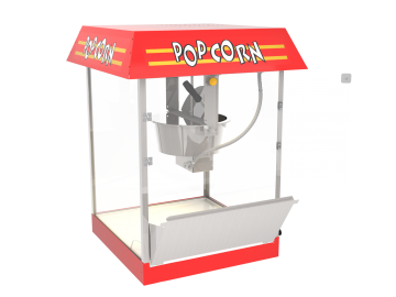 Máquina para palomitas con capacidad para 500gr de maíz por carga cada 3 minutos. 120v/60HZ. Hasta 12 bolsas de 11x25cm por kilo. Consume solo 120ml de aceite por ciclo. Luz que mantiene calientes las palomitas. Incluye pala, porcionador de aceite y maíz. Temperatura de operación 280°C.