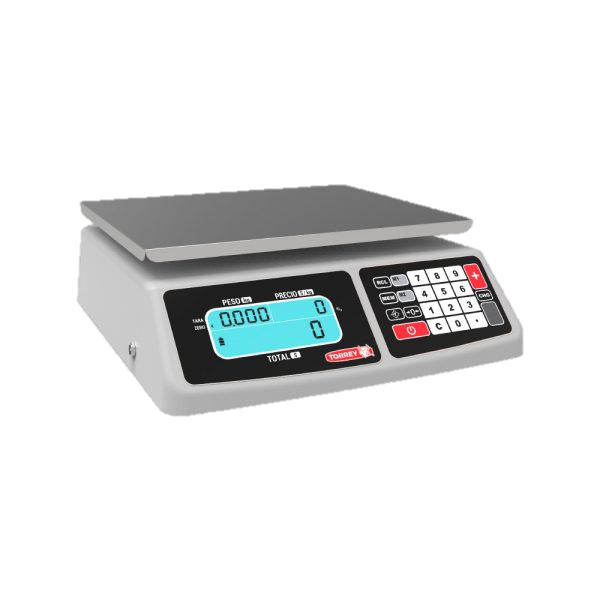 BÁSCULA SX40-SMART 40 kg, Batería recargable de 100hrs. aprox., capacidad de 100 memorias de precio, indicador de carga de batería, doble display iluminado, 4 teclas de acceso directo, plato de acero inoxidable de 22.7 x 27.7 cm.