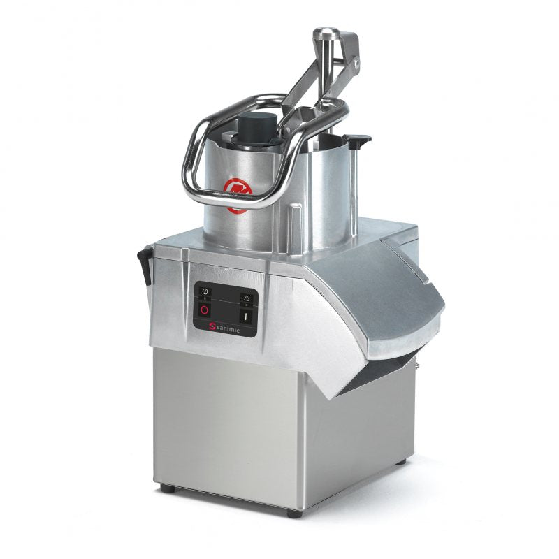 Bloque motor de 1 velocidad y cabezal de gran capacidad. Corte uniforme y de altísima calidad. Diseño ergonómico. Cabezal con cuchilla en un lateral: corta y distribyue productos dentro de la boca y distribuye productos enteros como el repollo. Expulsor alto: desplaza más cantidad de producto, obteniendo una elevada producción sin perjudicar a la calidad del producto final.